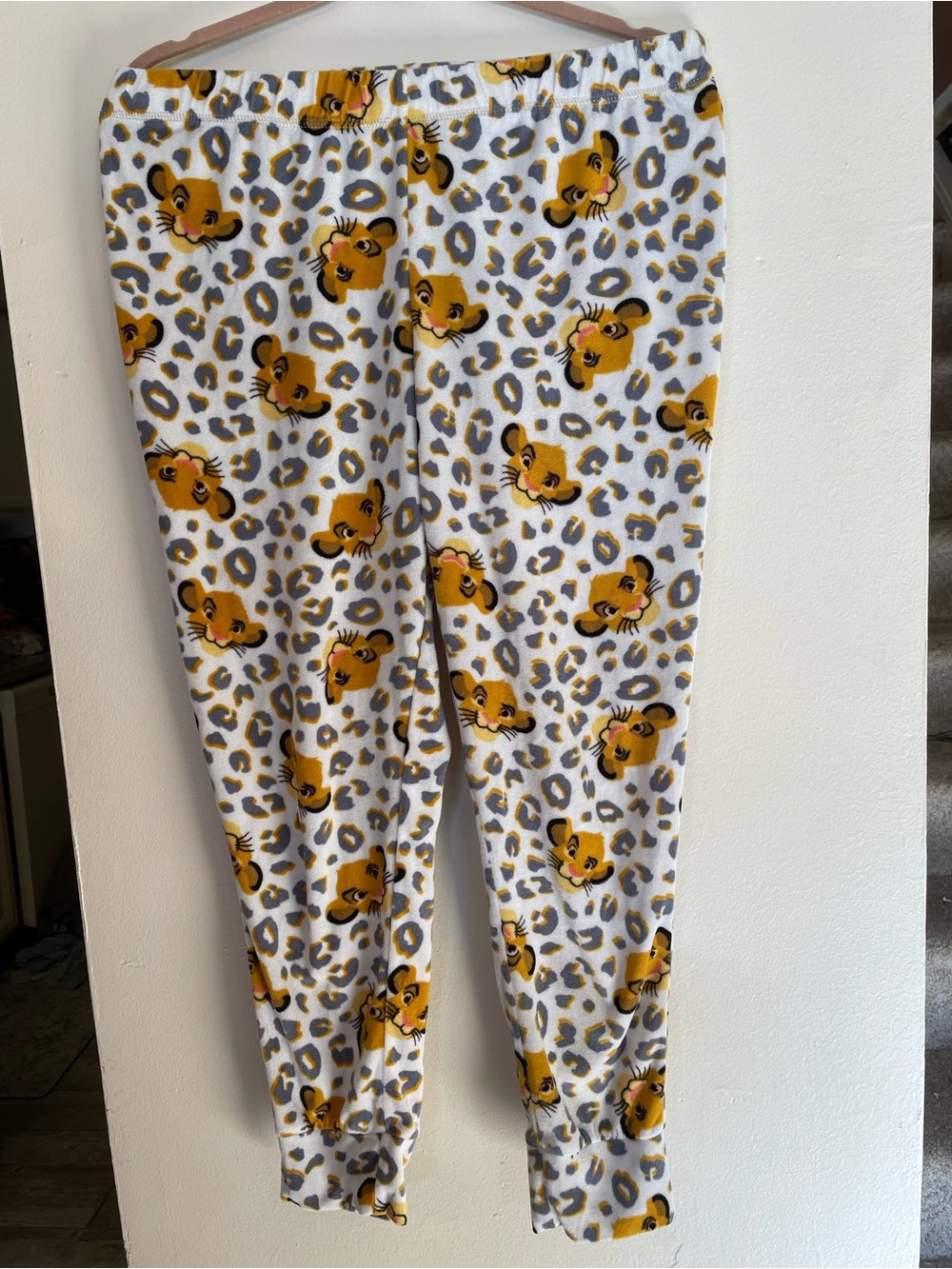 Disney The Lion King Simba Leopard Print Pajama Pants Joggers Medium M